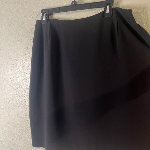 Womens Black Pencil Skirt Medium Classic Business Office Corporate Foundation - Picture 3 of 6